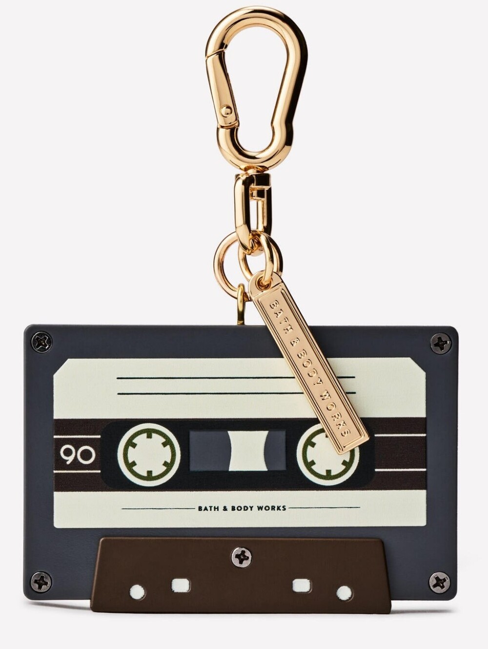 Bath & Body Works Unisex Retro Cassette Tape Large Keychain Charm NEW RARE